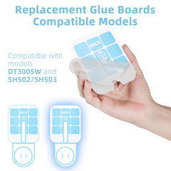 Raindot easy-install peel for fast glue sheet placement in traps