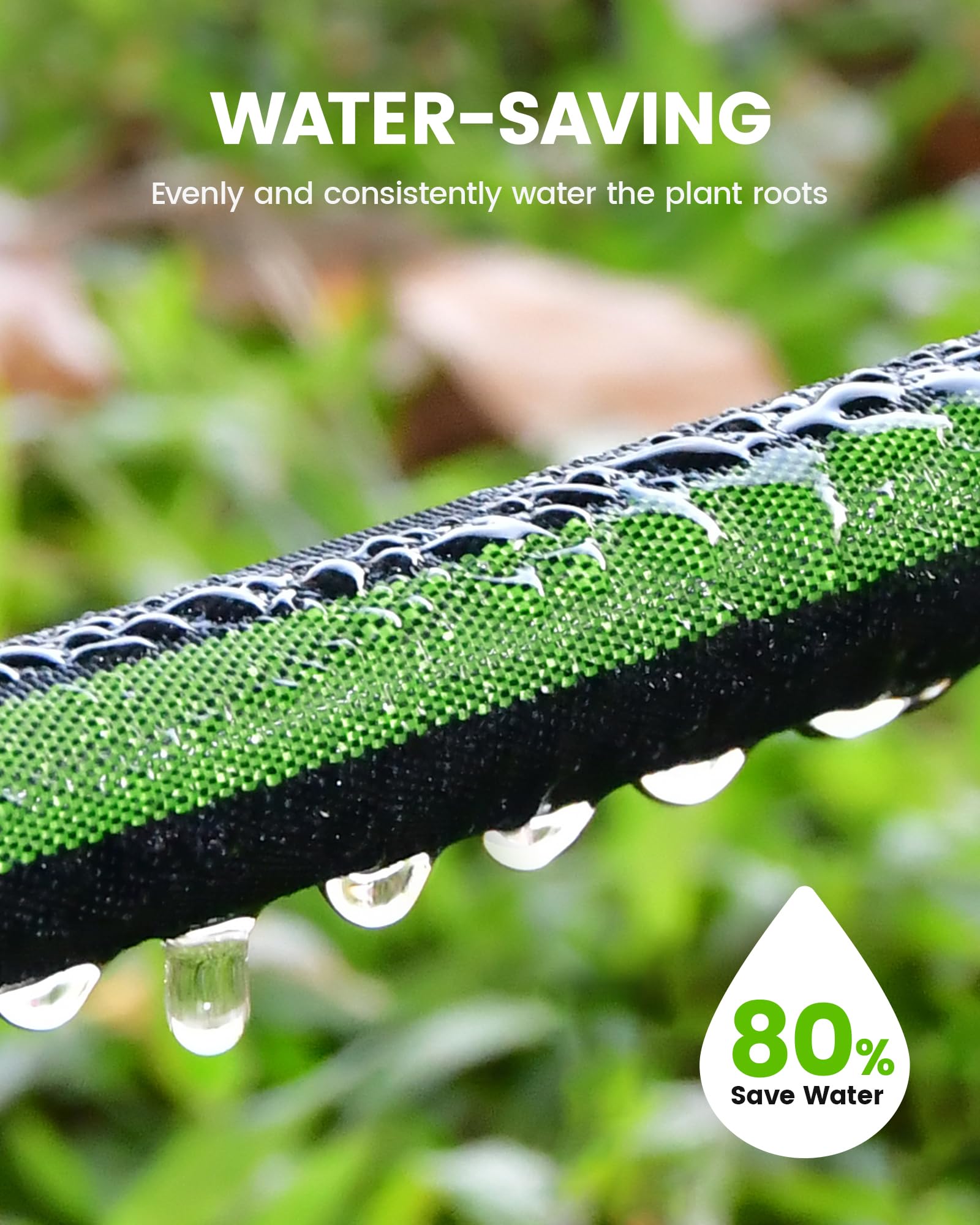 RAINPOINT anodized aluminum ends provide rustproof, leakproof connections for durable watering.
