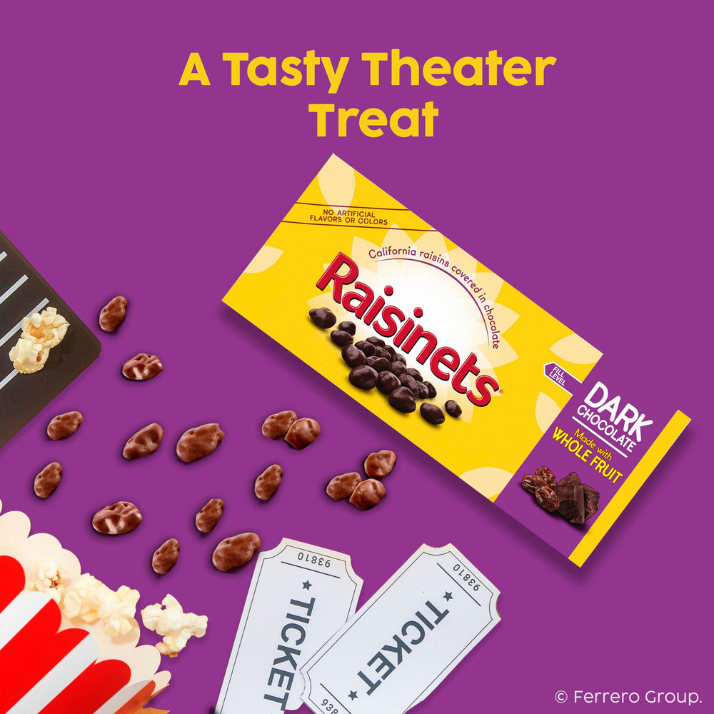 3.1 oz Raisinets box ready for desk snacking