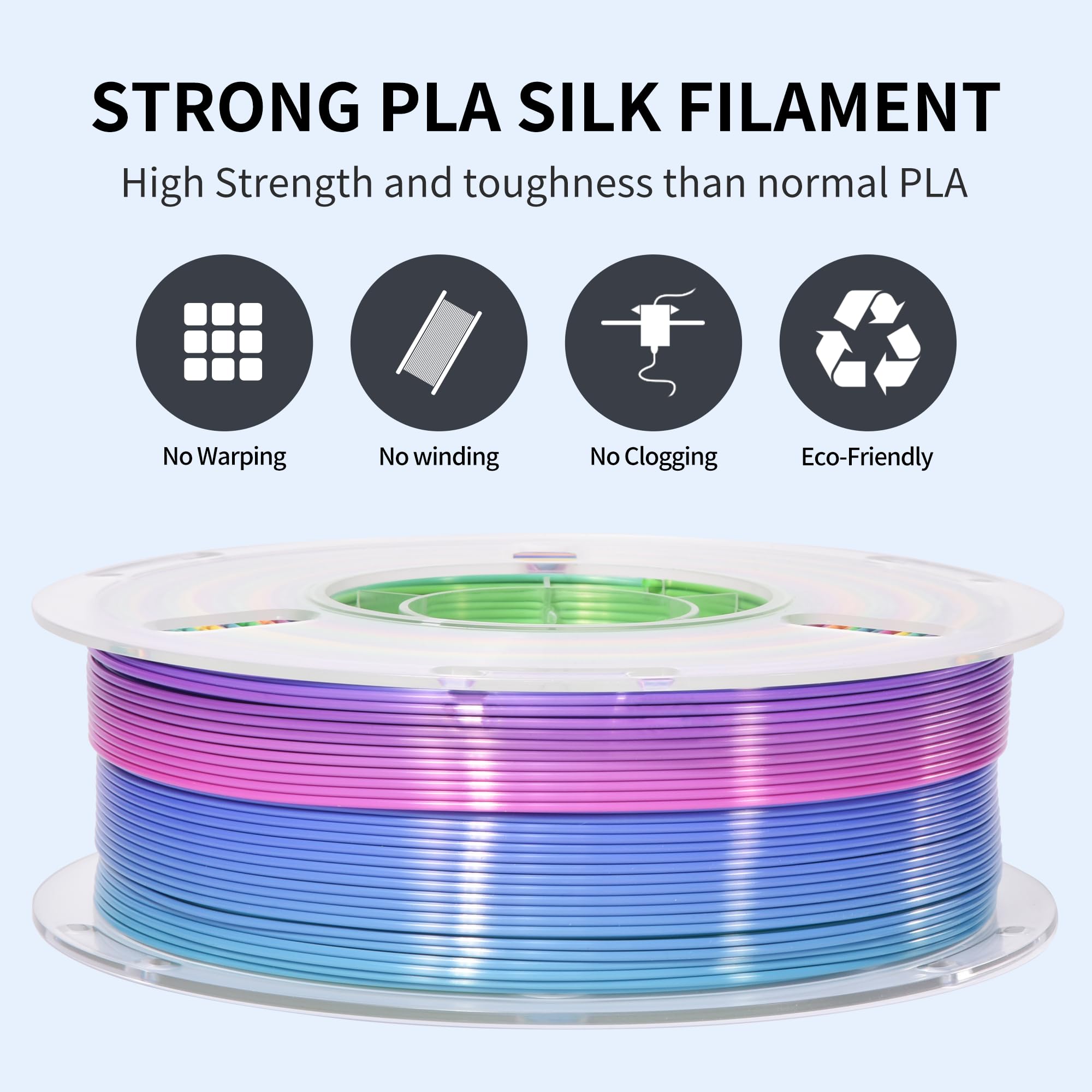 RAMBERY Silk Rainbow color-change close-up showing smooth glossy finish.