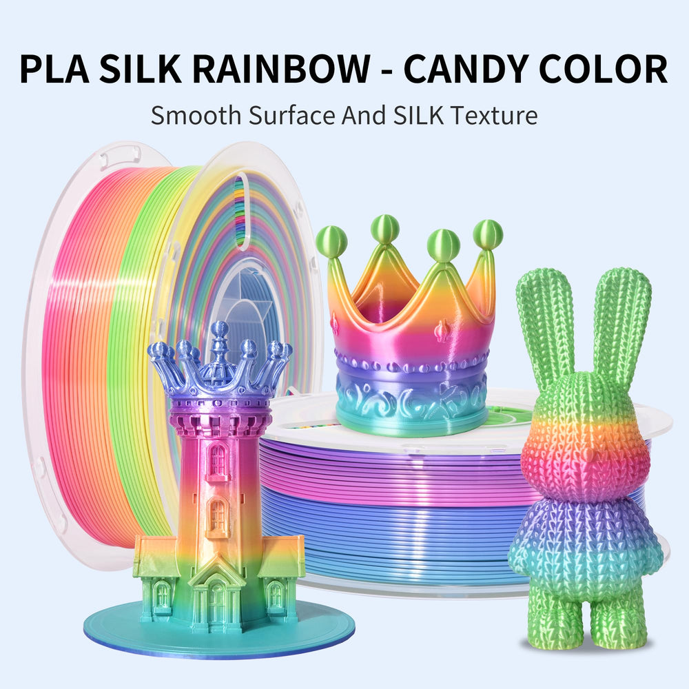 RAMBERY Silk Rainbow low-warping filament improves print stability.
