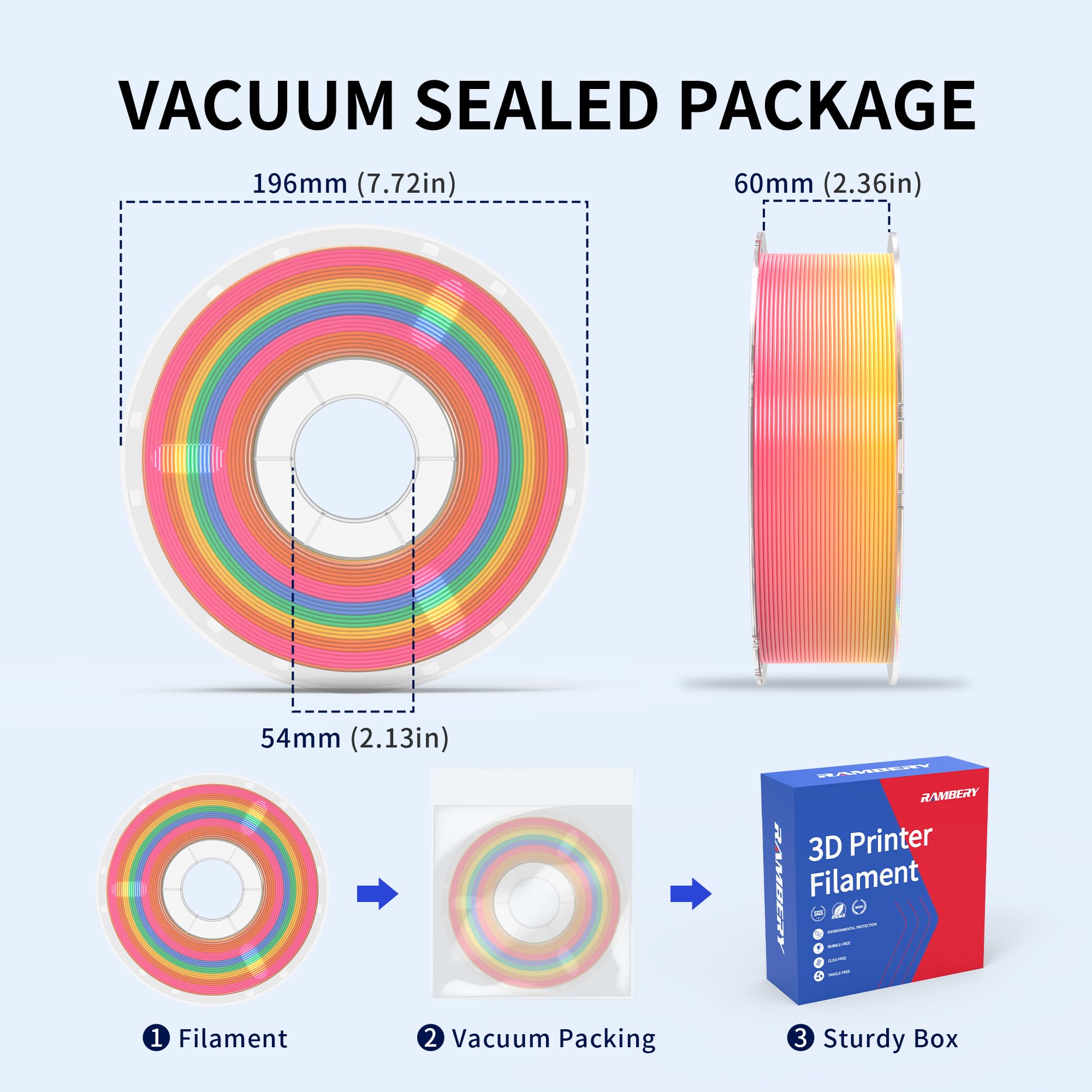 RAMBERY Silk Rainbow compatibility enables versatile use with most printers.