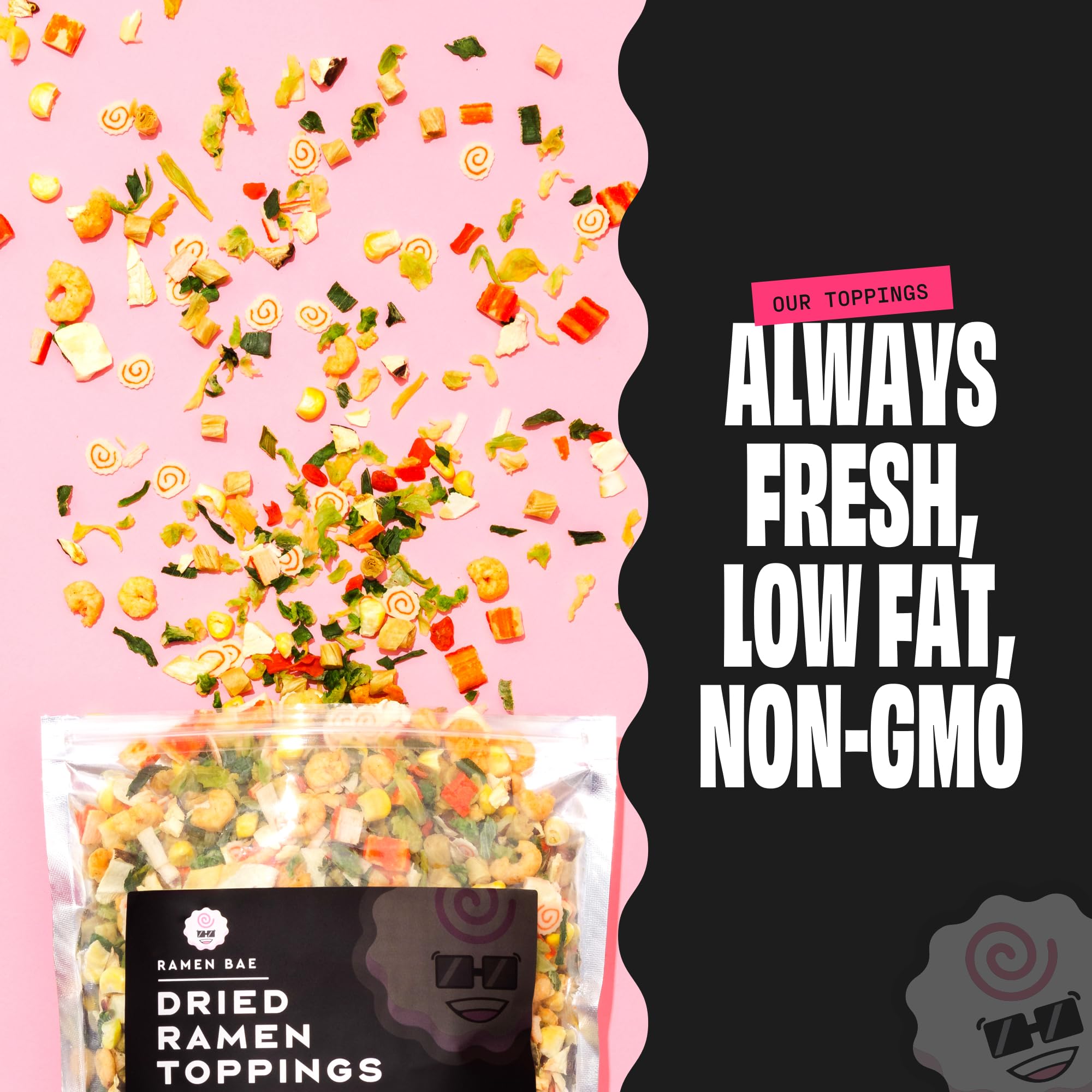 Ramen Bae no-prep-needed add-ins – quick flavor lift for ramen or fried rice.