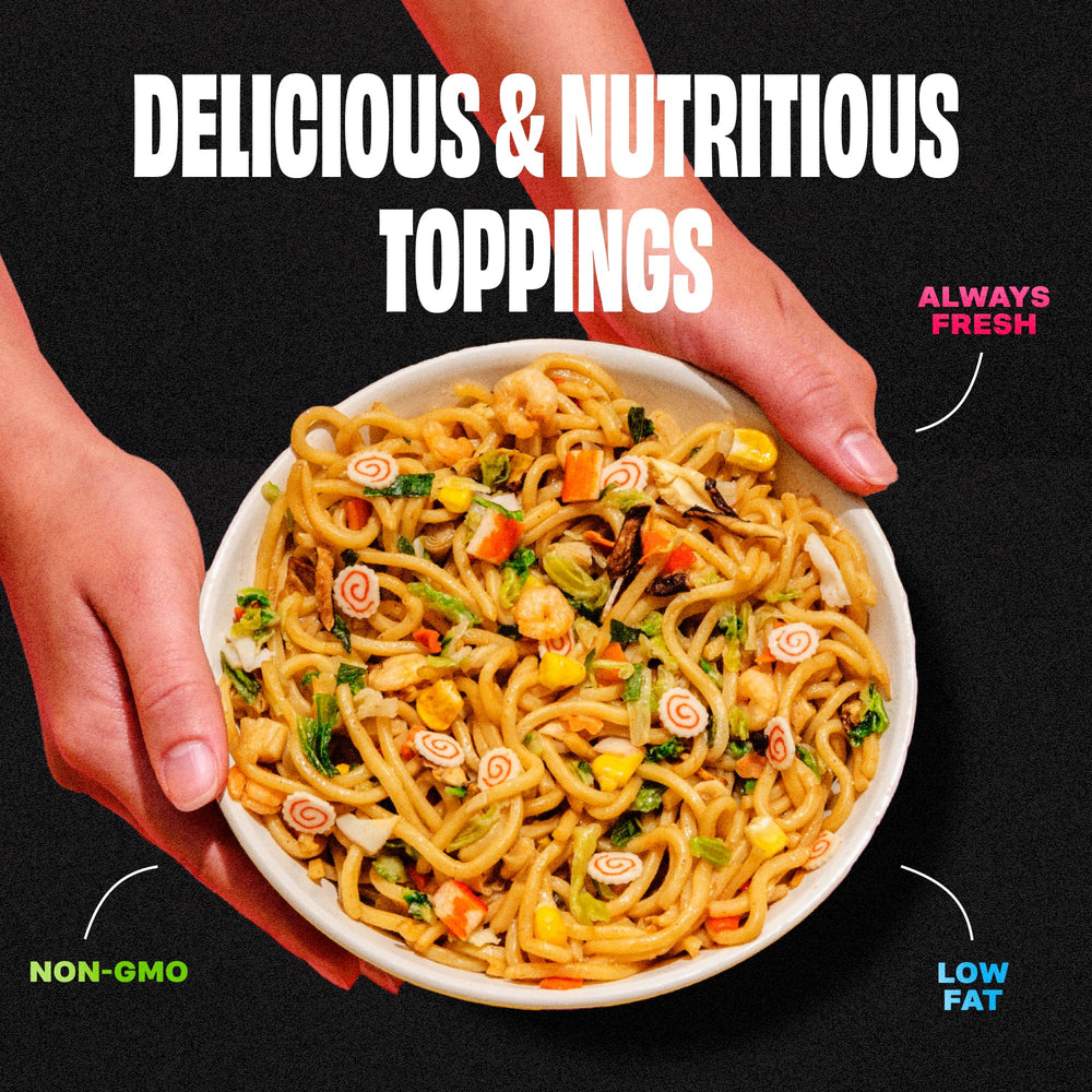 Ramen Bae ready-to-prepare toppings – no chopping required.