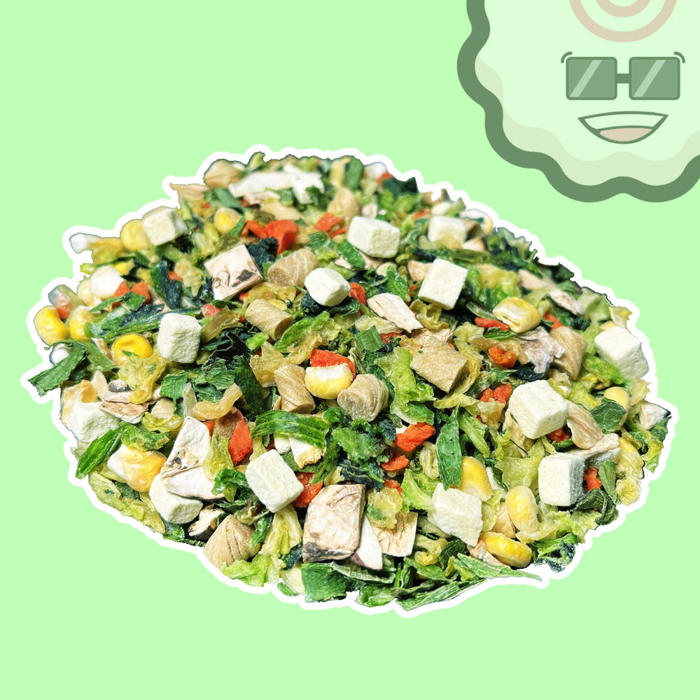 Ramen Bae Veggie Mix bowl ready shows vibrant colors and texture.