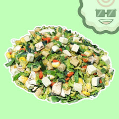 Ramen Bae Veggie Mix bowl ready shows vibrant colors and texture.