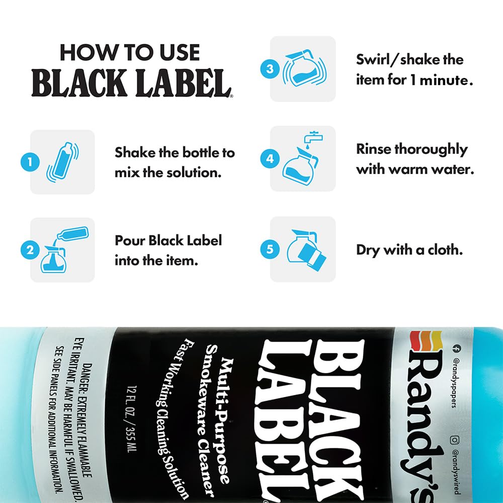 Randy's Black Label Cleaner used on metal surface removing buildup