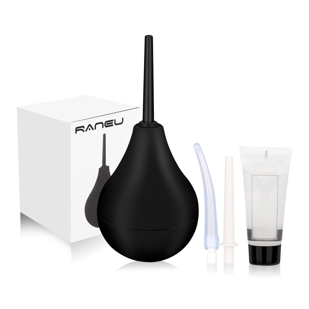 RANEU enema bulb kit with three nozzles for versatile personal care.