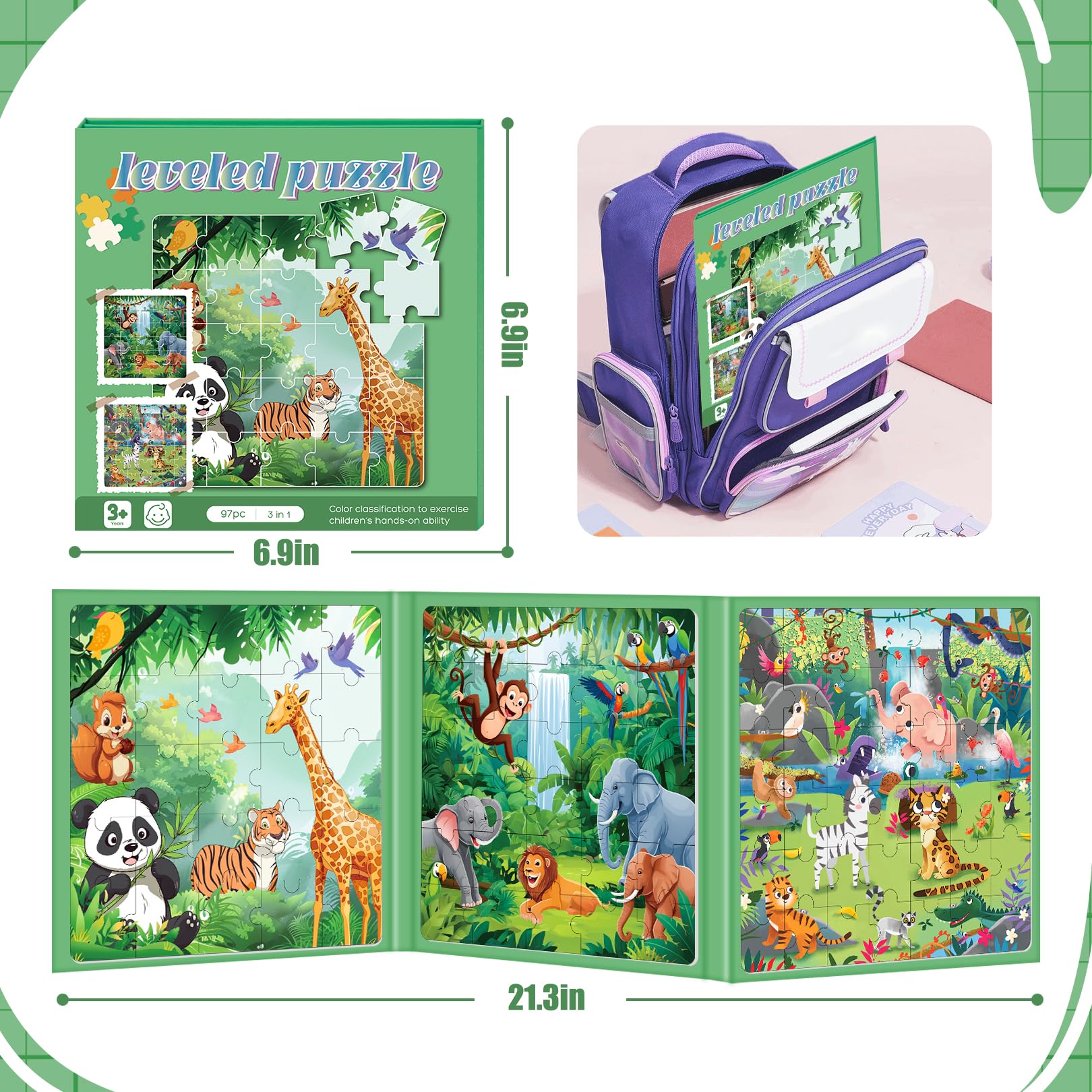 Ranqibo magnetic puzzles in a compact travel case to stay organized.