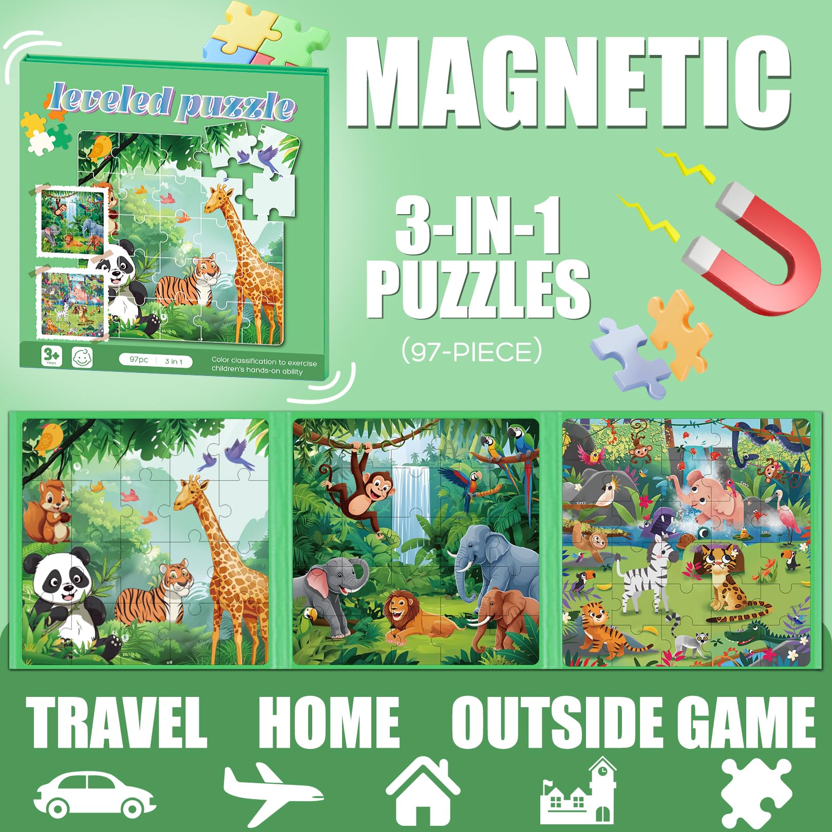 Ranqibo puzzles help develop fine motor skills with rounded edges.