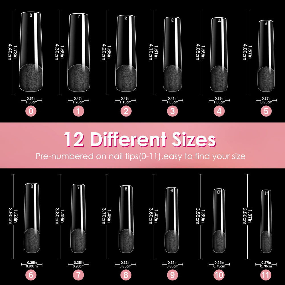 Ranrose 12 sizes box aids accurate finger matching for flawless sets
