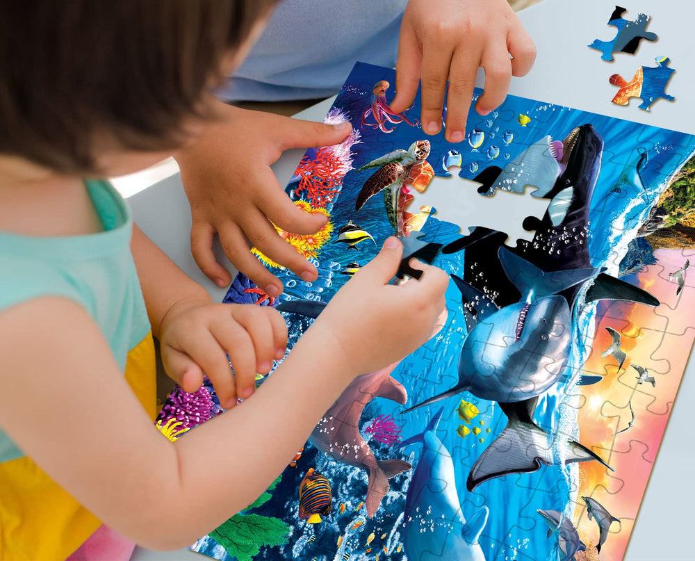 RANSUNN Underwater World completed scene showcases vibrant marine artwork for imagination.