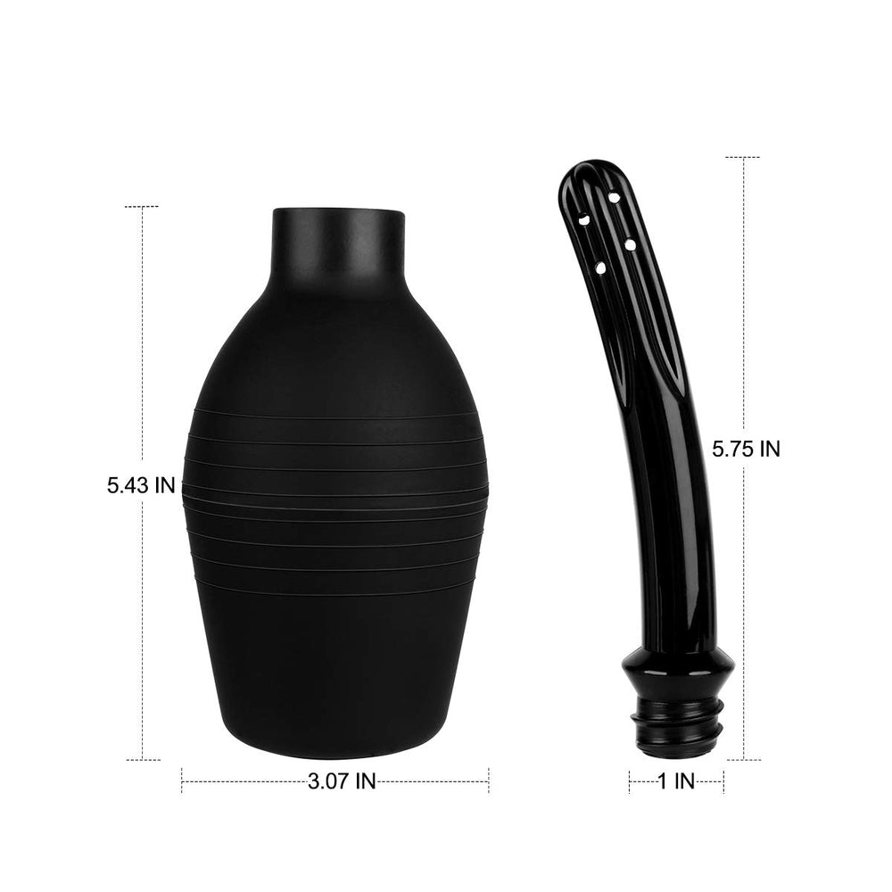 RANUE enema bulb kit – reusable design with screw-off nozzle for easy refills.