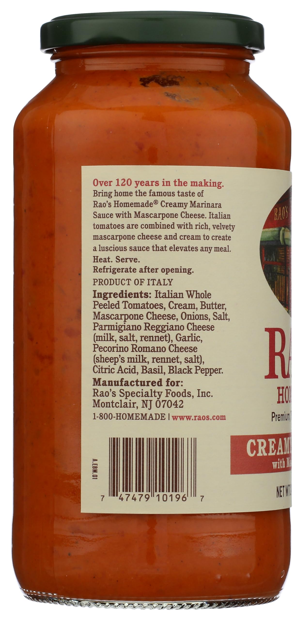 Fresh basil with Rao's sauce evokes aroma and freshness.