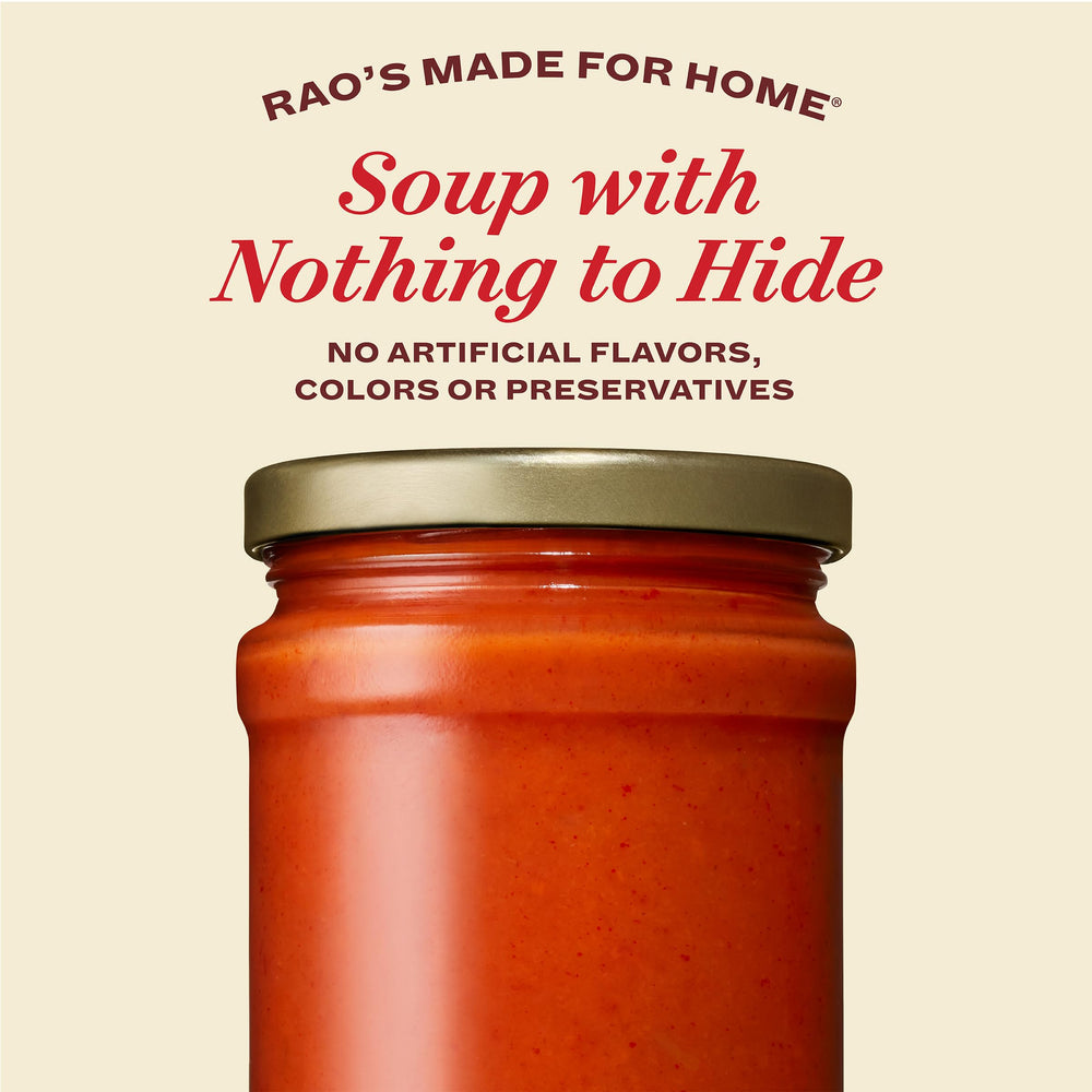 Rao's Made for Home Creamy Tomato Soup serving plate ready for sharing