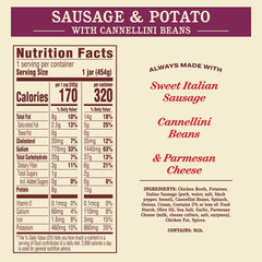 Rao's Made for Home Sausage & Potato Soup ready to heat, ideal for quick meals.