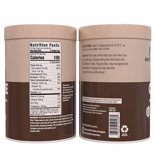 Rapid Fire blend with MCT oil and grass-fed butter for energized focus.