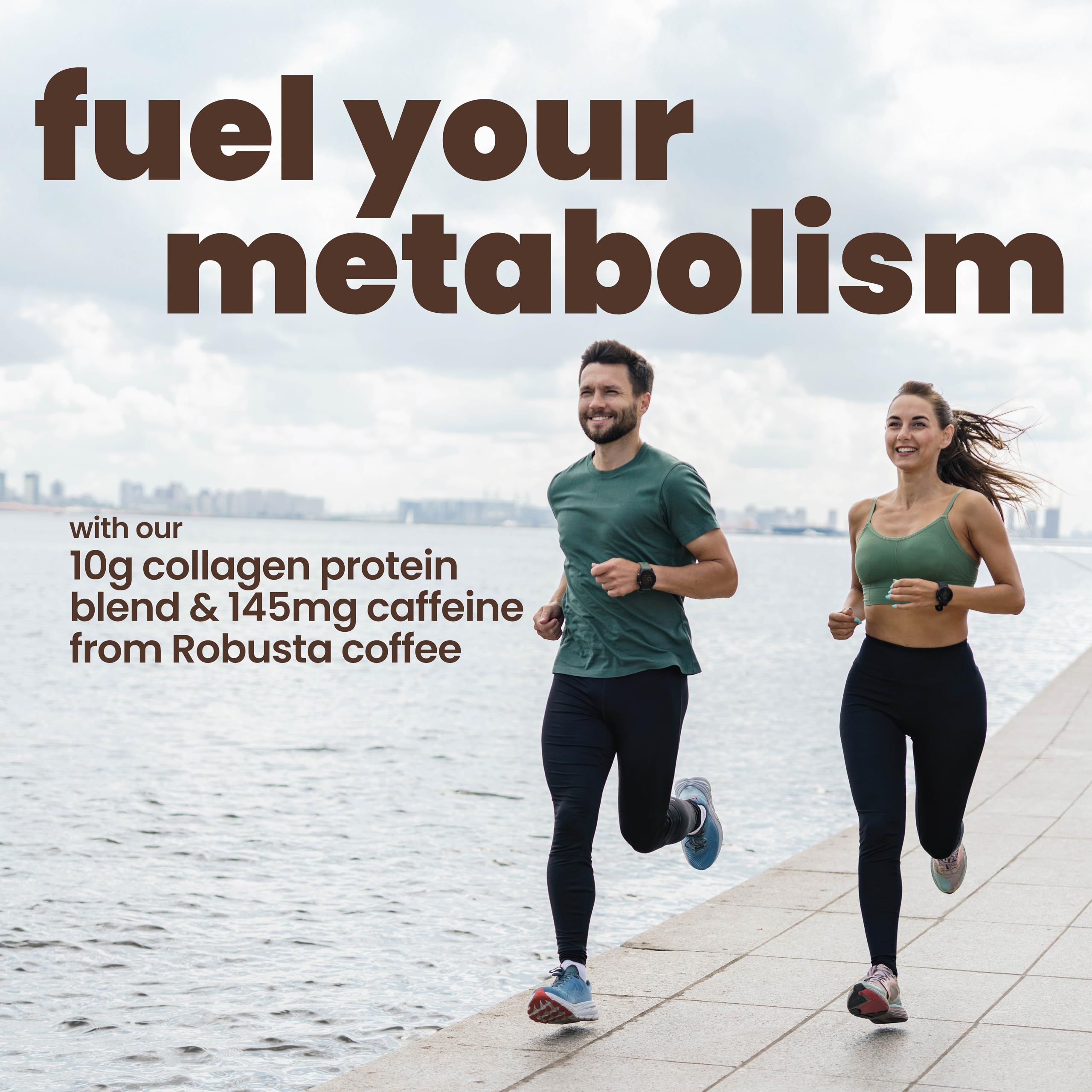 Rapid Fire Protein Coffee Hazelnut iced coffee glass delivers refreshing protein on the go.