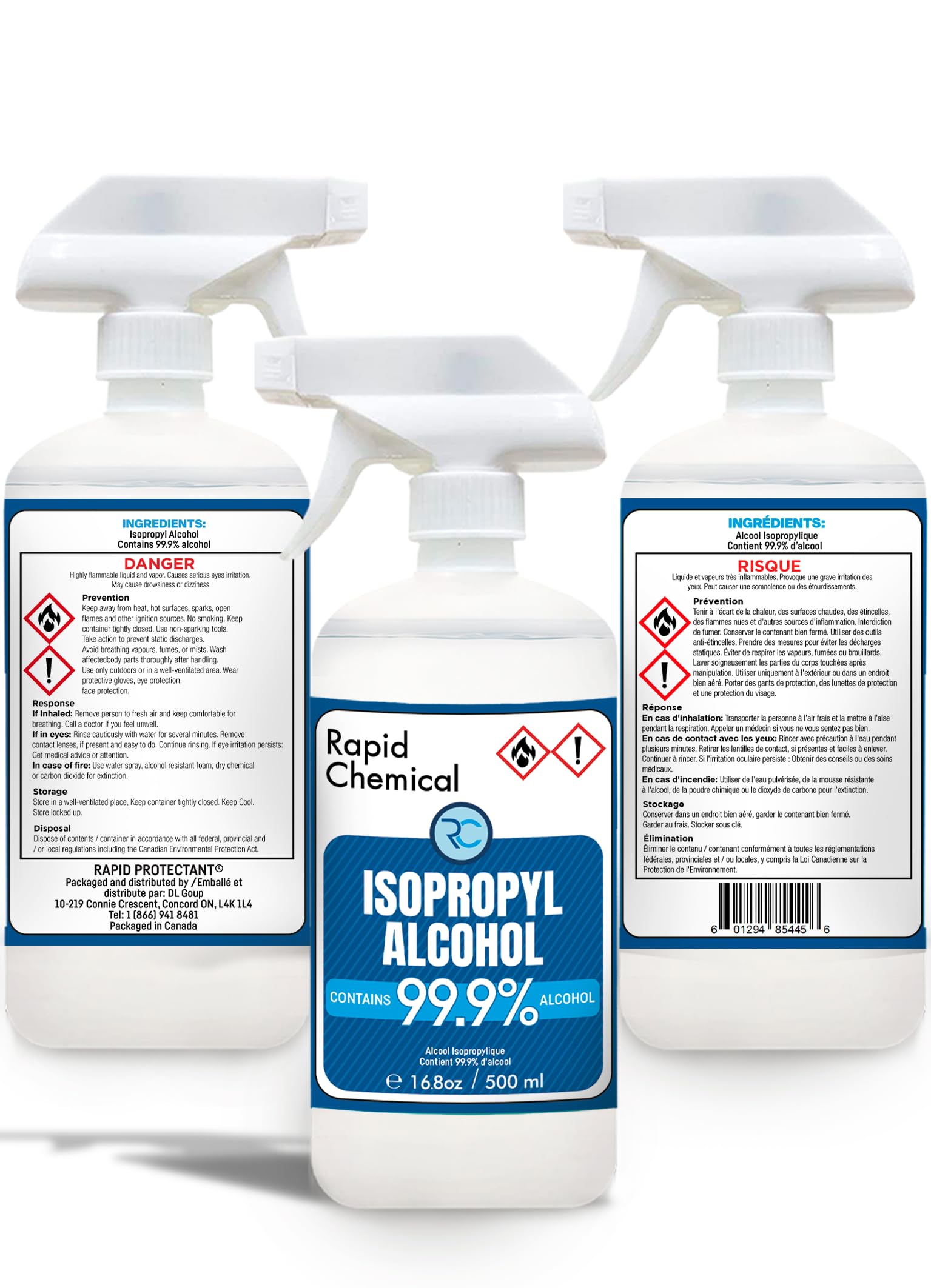 RAPID PROTECTANT isopropyl alcohol spray 500ml spray-action for even coverage