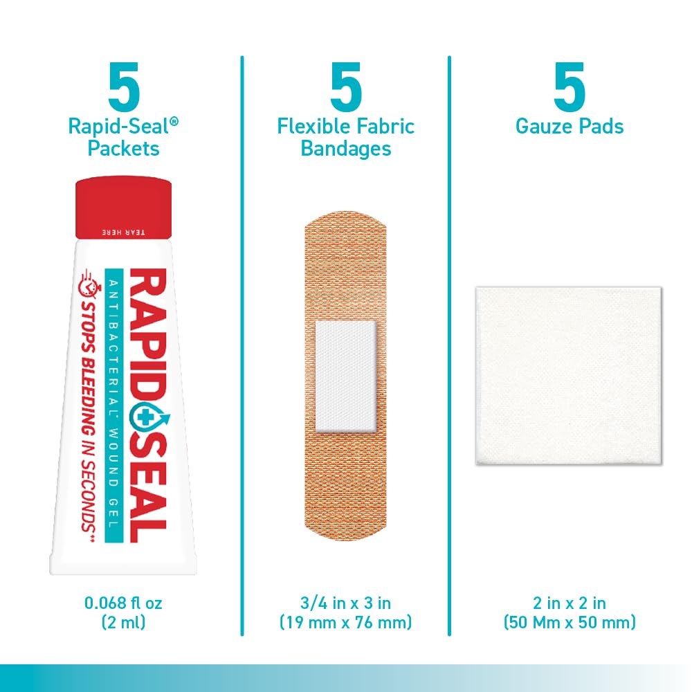 Sterile gauze pads ready to cover wounds with Rapid-Seal protection