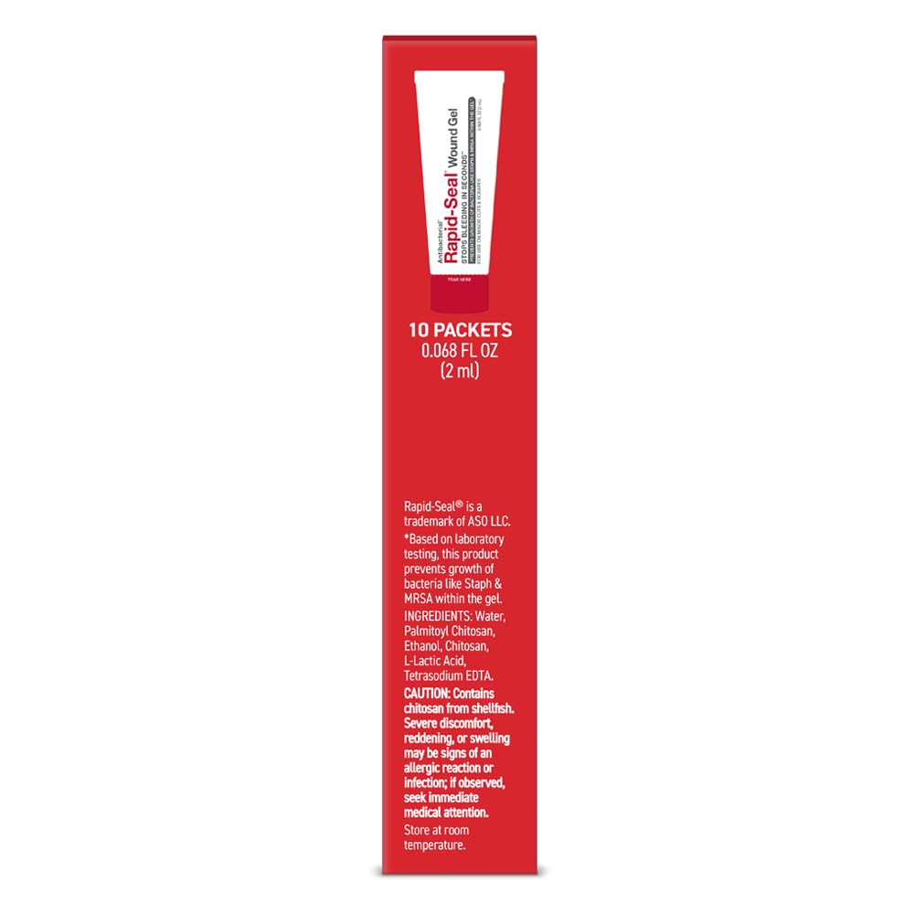 Rapid-Seal Wound Gel delivers faster bleeding control in lab testing versus dry dressings.