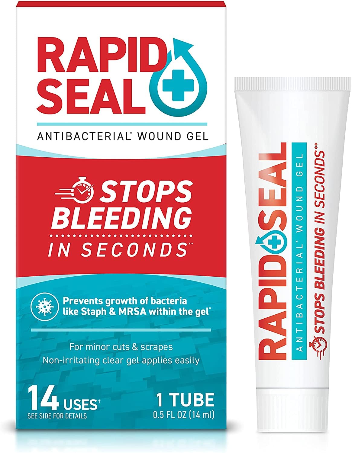 Rapid-Seal Wound Gel on skin showing quick, clean coverage for minor wounds