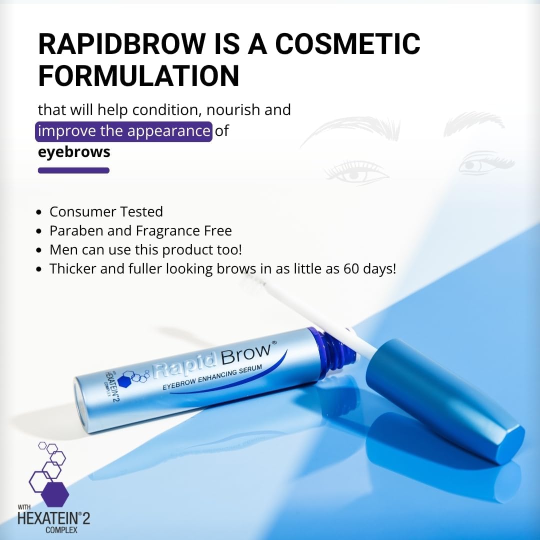 Hydrating formula with panthenol and sweet almond nourishes brow hairs.