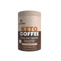 Rapid Fire Keto Coffee Instant Caramel Macchiato pack showing on-the-go energy option.