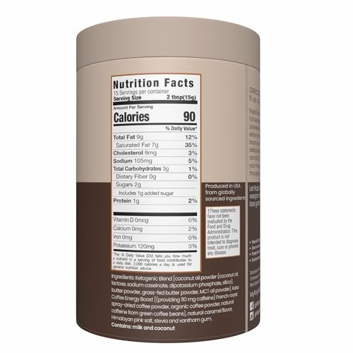 Rapid Fire Keto Coffee Instant with MCT coconut oil ingredients for steady energy.