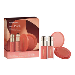 Rare Beauty Soft Pinch Trio packaging, ideal for on-the-go makeup touchups.
