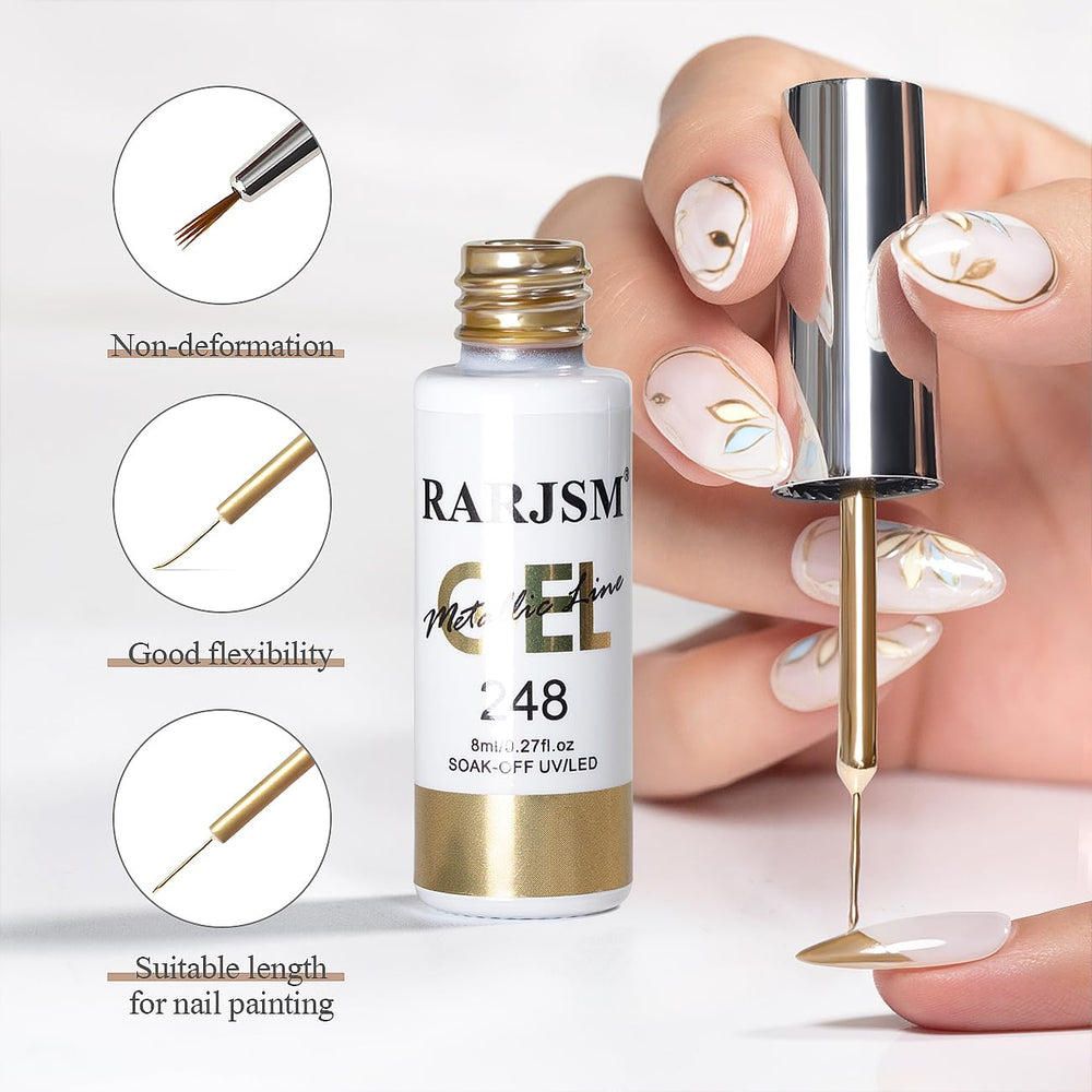 RARJSM 3D metallic gel adds depth with glow.