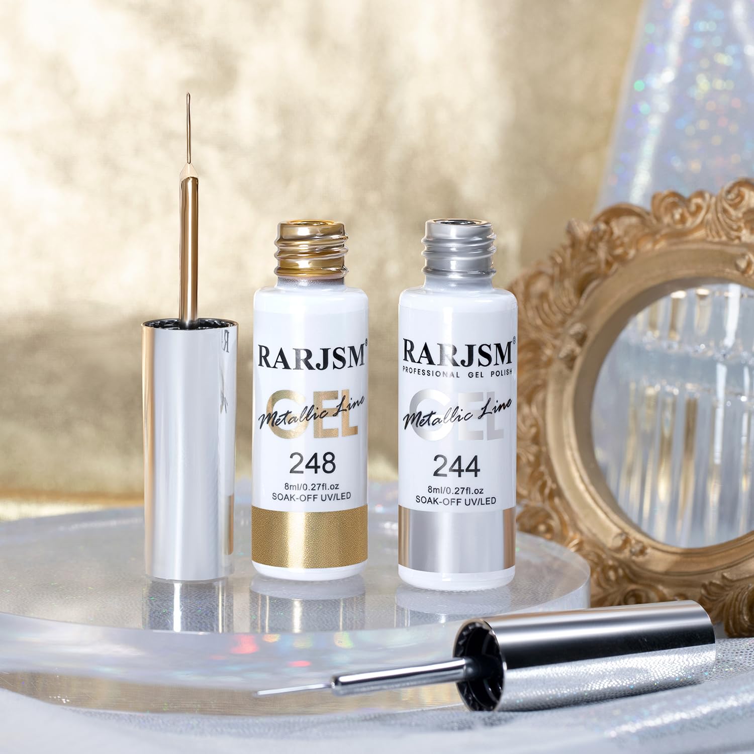 RARJSM built-in thin brush enables precise nail lines.