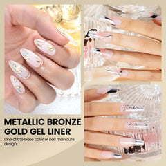RARJSM bronze gold metallic gel liner for warm, luxe lines.