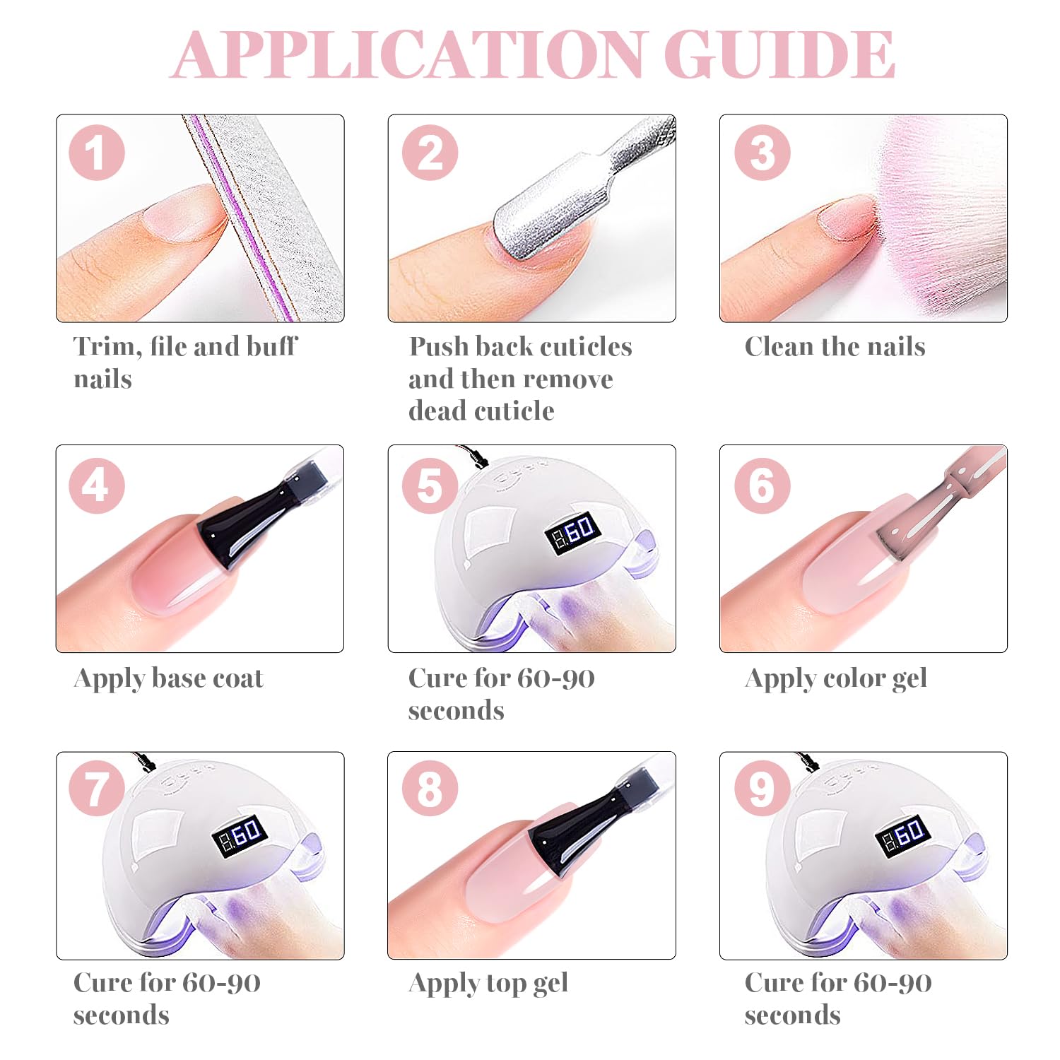 RARJSM UV-LED cured nude-pink gel polish provides a smooth, lasting finish