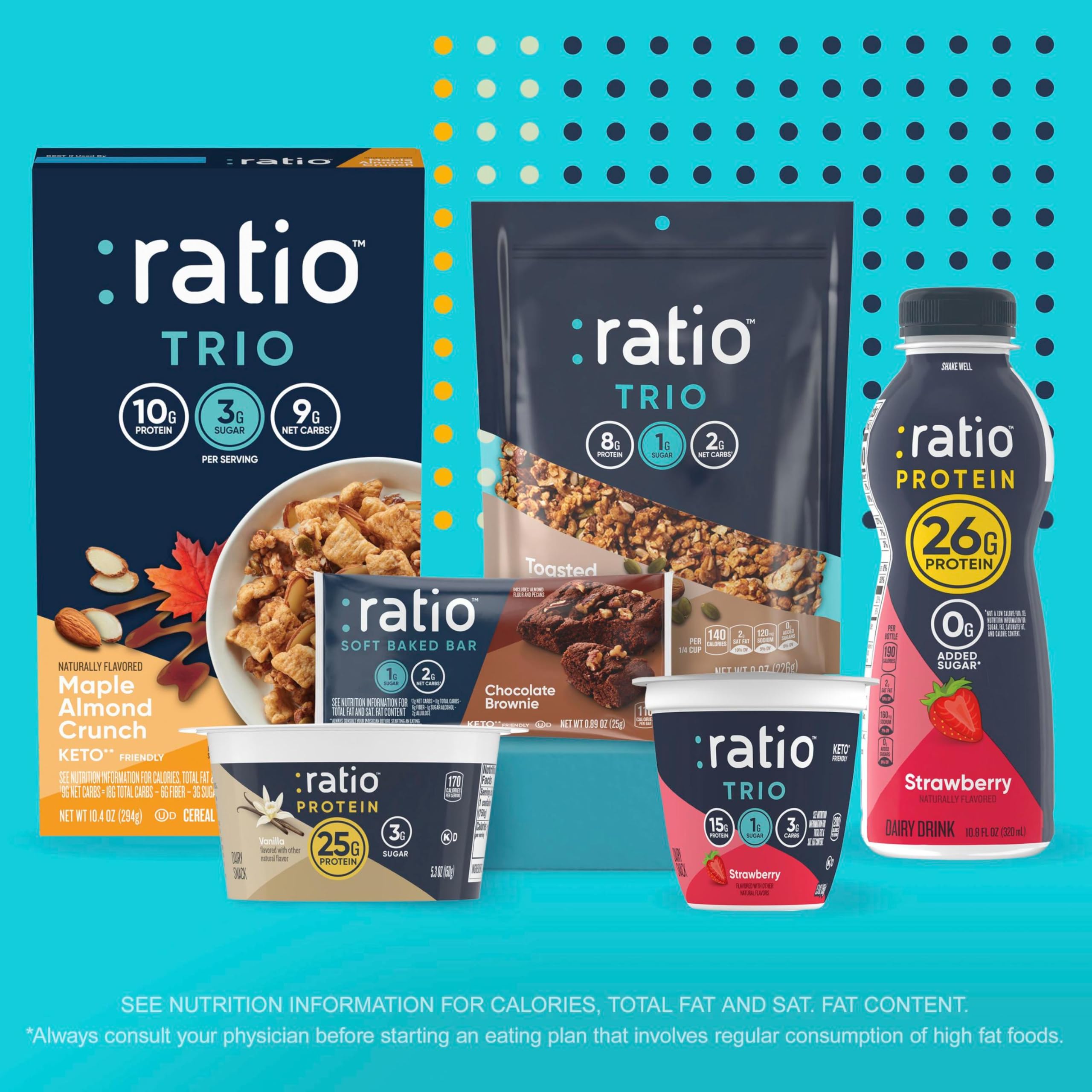 Ratio Trio ready-to-go snack pack for busy days.