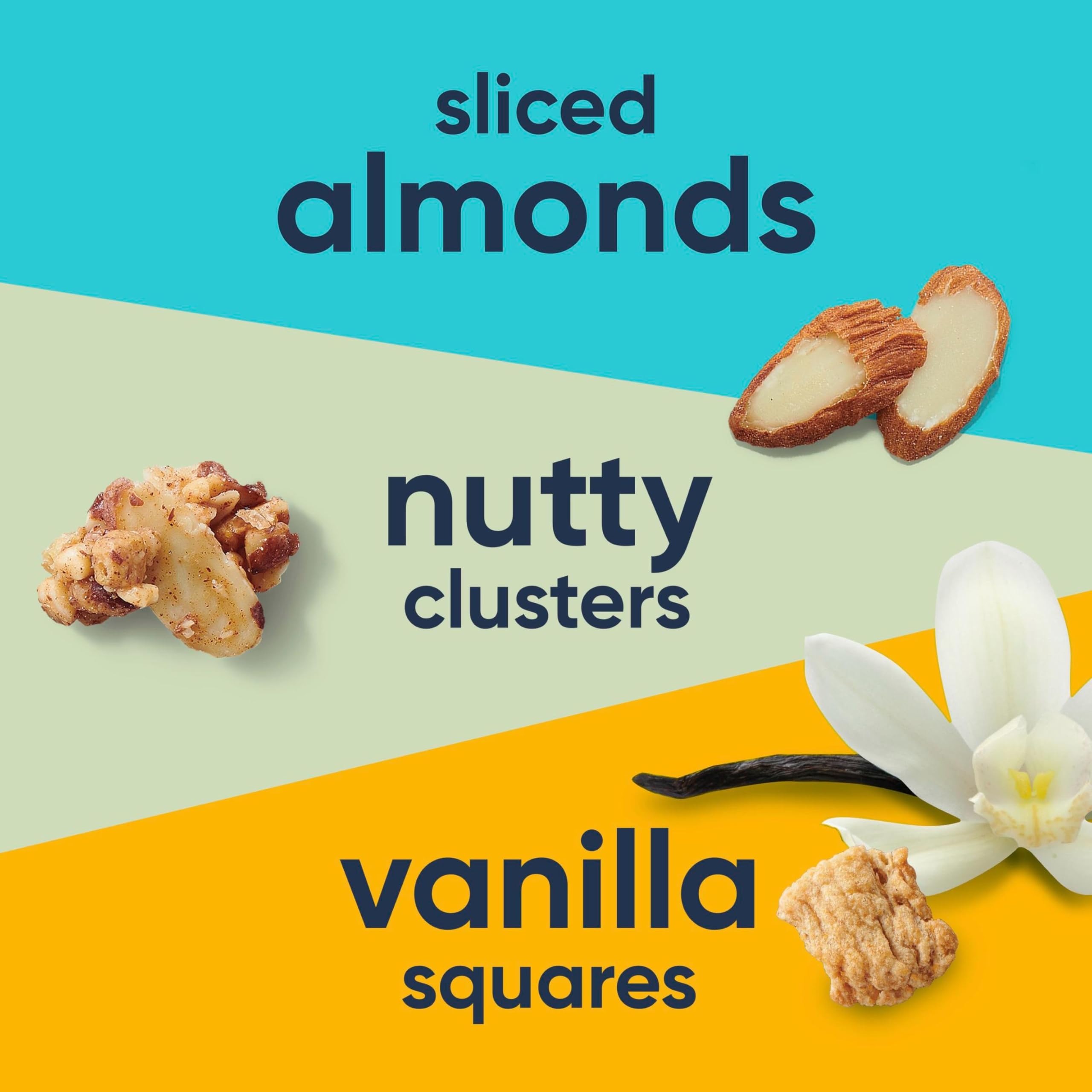 Ratio Trio sliced almonds add crunch to the cereal.