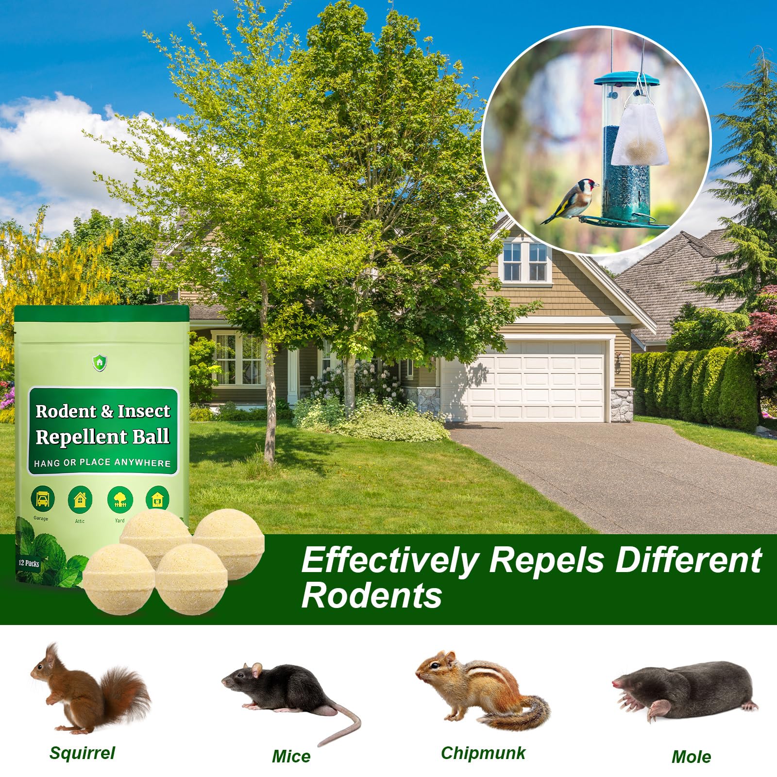 RATITU mouse deterrent pack shown, easy to deploy around home