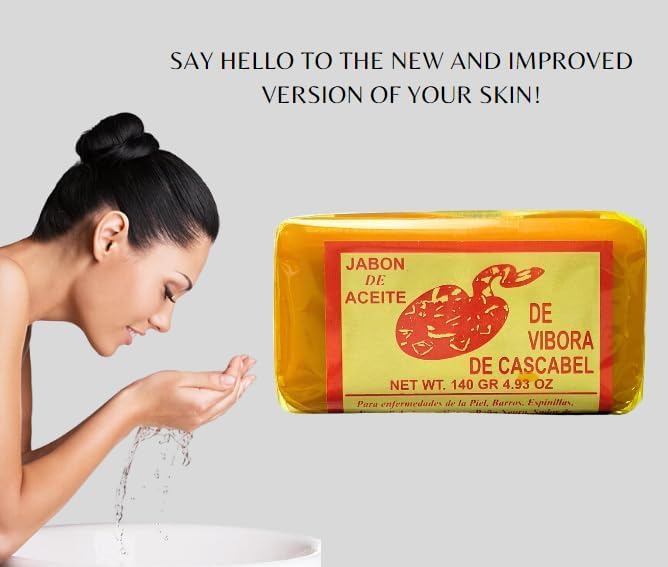 Rattlesnake oil soap ingredients display minerals and herbs illustration.
