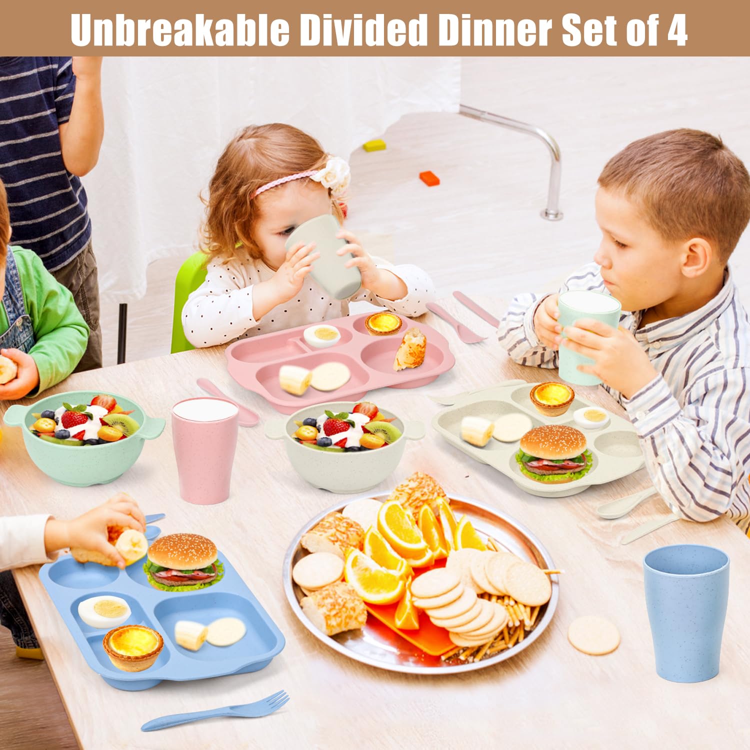 Ratulie child utensils, includes four-piece set for little helpers.