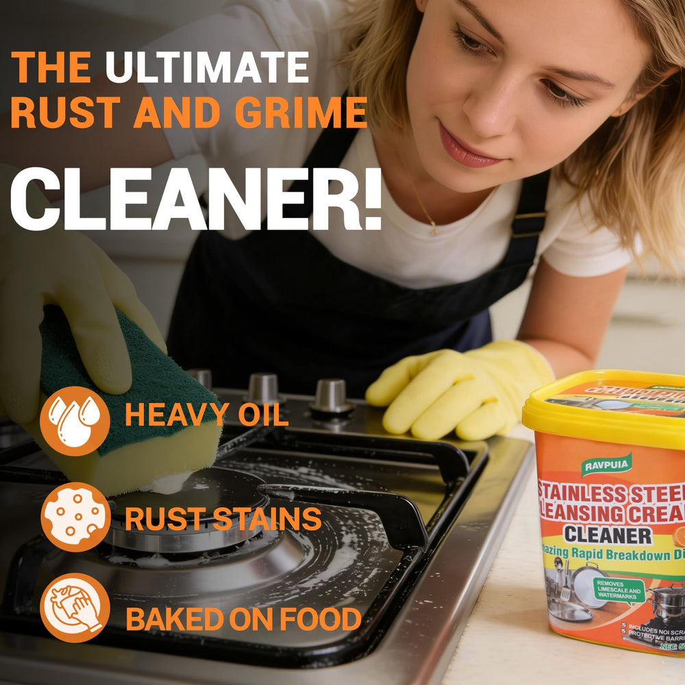 RAVPUIA cleaner sponges with paste for easy scrubbing and polishing.
