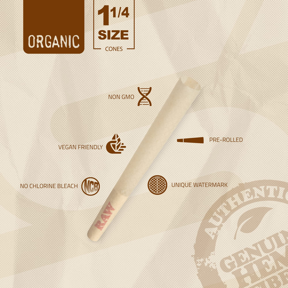 RAW Organic cone 84mm length visual guide for compact sessions.