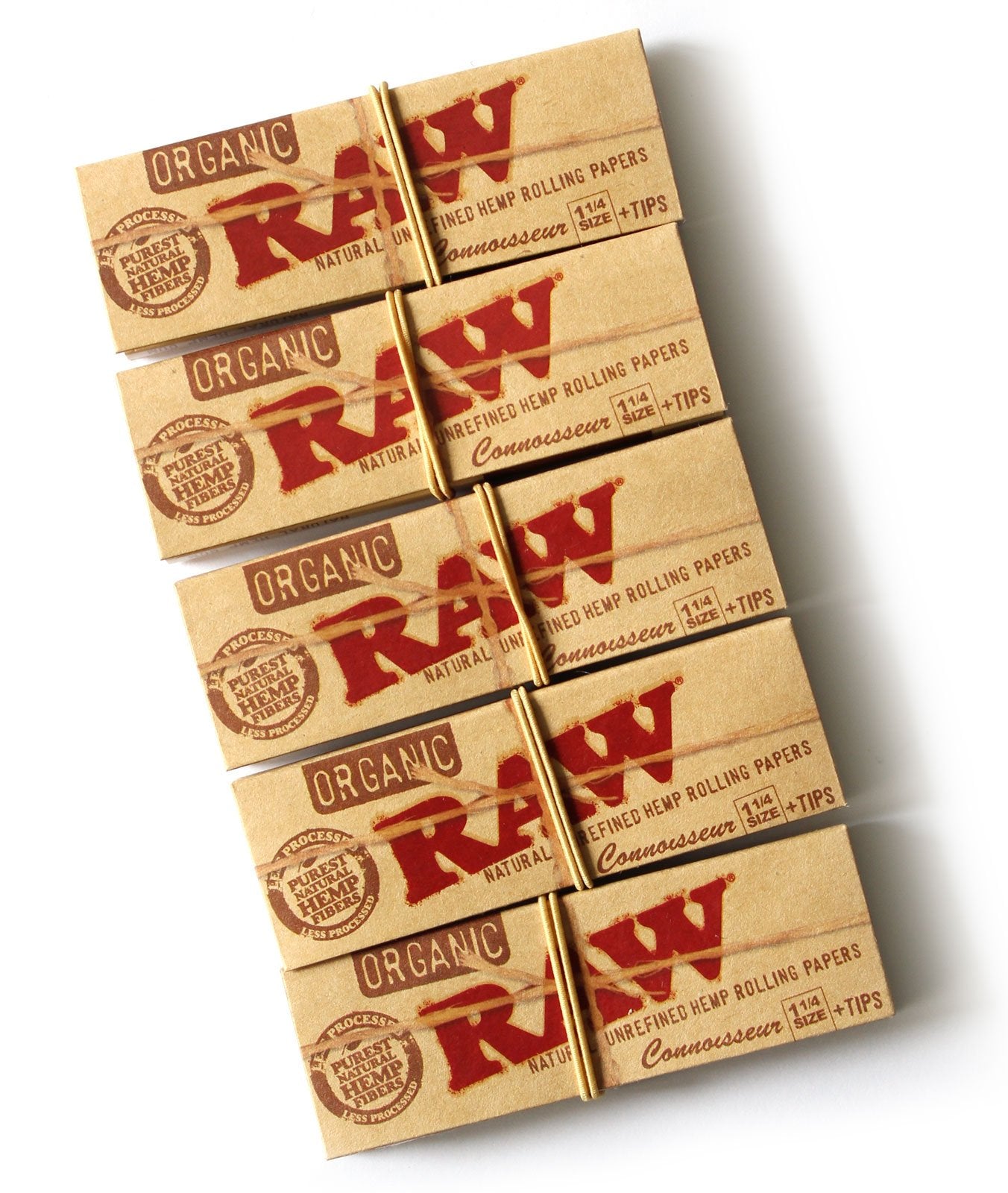 RAW Connoisseur rolling paper with tips for clean, additive-free sessions.