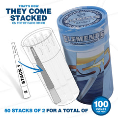 RAW Elements cones with tips and packing tubes included for convenient use.