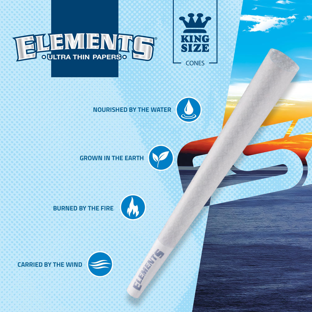 RAW Elements natural Acacia gum edge enhances smooth, reliable burn.