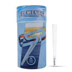 RAW Elements ultra-thin king-size cones in a 100-pack for easy, clean rolling.