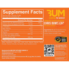 RAW Essential Pre-Workout Orange tub front showing label and ready-to-use formula.