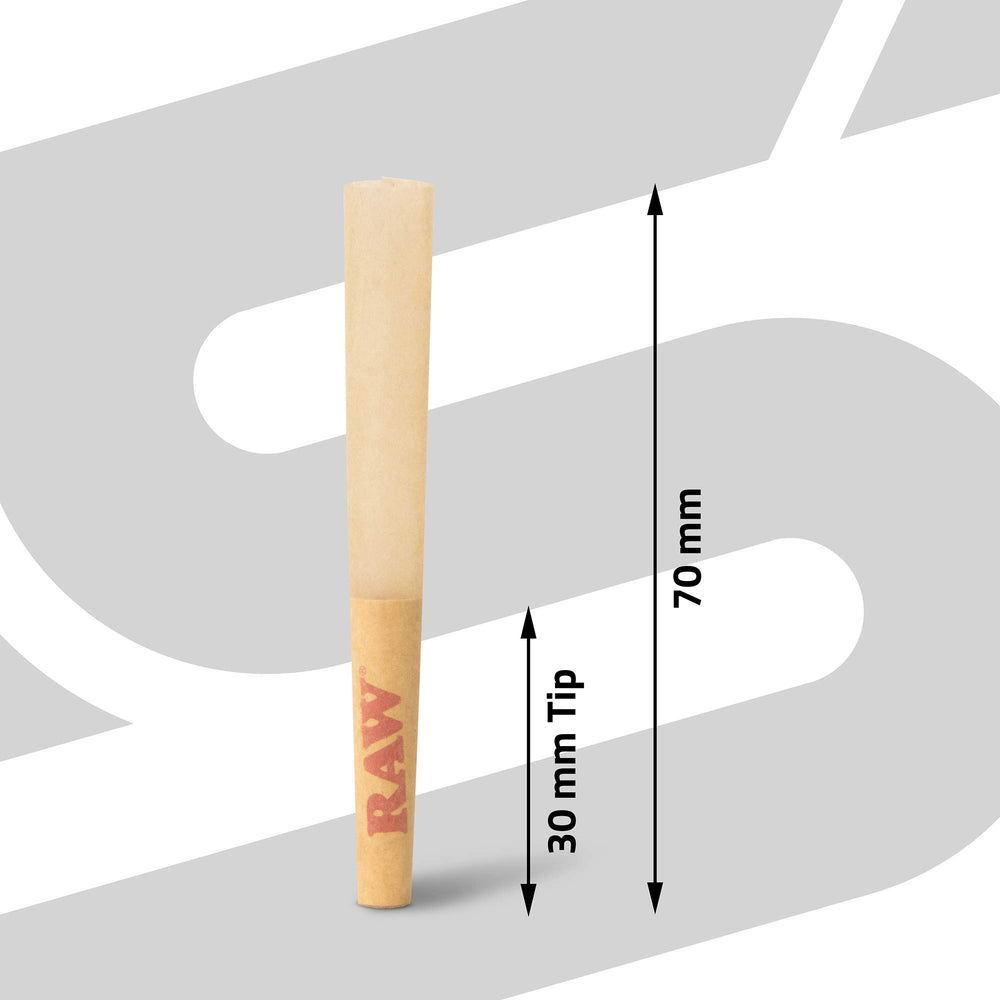 RAW Mini Dogwalker cones inside packing tubes for easy filling.