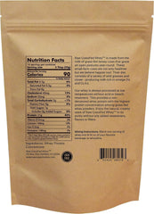 Raw Organic Whey unflavored powder poured, highlighting smooth mixability for shakes.