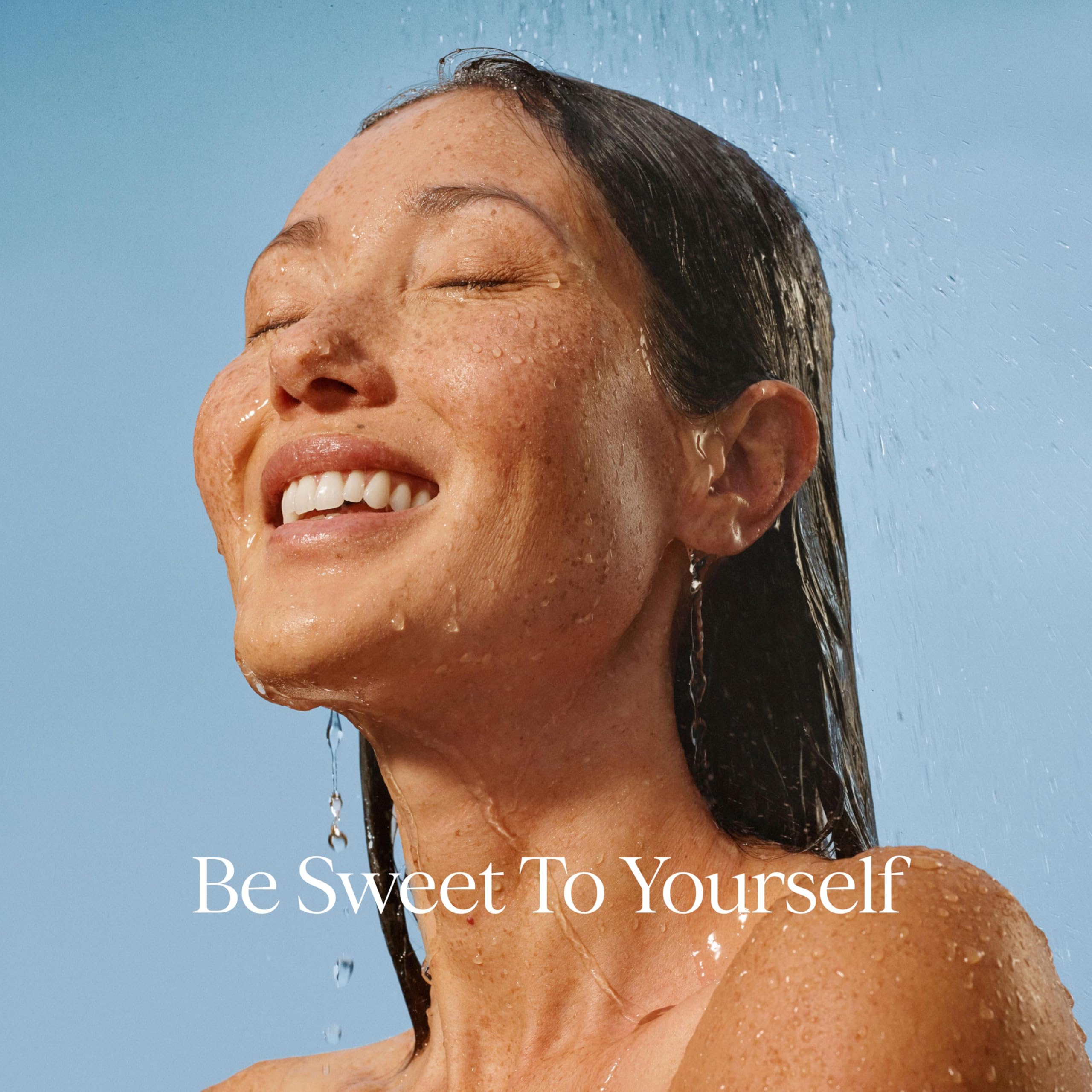 RAW SUGAR Body Wash in shower setup highlighting easy daily use