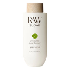 RAW SUGAR Green Tea Aloe Soother bottle with pump for gentle daily cleansing
